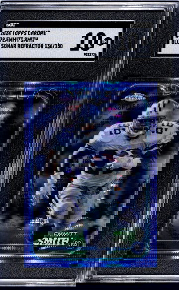 2024 Topps Chrome #38 Emmitt Smith Blue Sonar Refractor /150 SGC 10