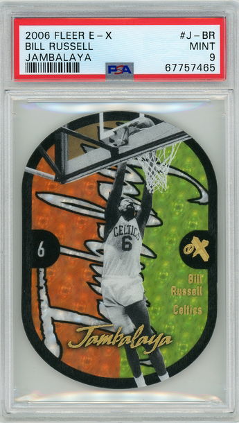 2006-07 Fleer E-X Jambalaya #J-BR Bill Russell PSA 9 MINT