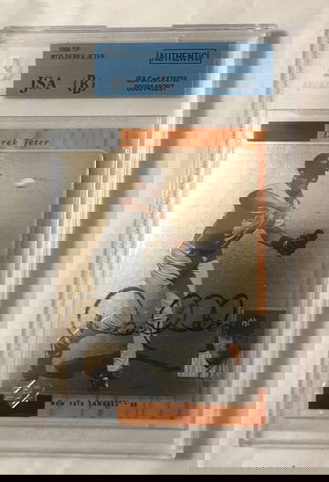 1996 SP #135 DEREK JETER ( BECKETT / JSA) AUTHENTIC SIGNATURE 