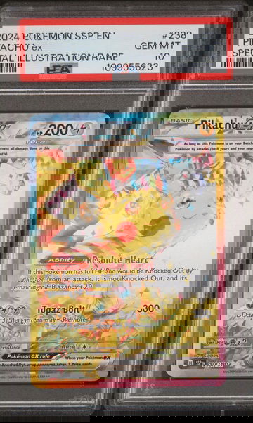 2024 Pokemon Scarlet and Violet Surging Sparks Special Illustration Rare Pikachu Ex #238 PSA 10