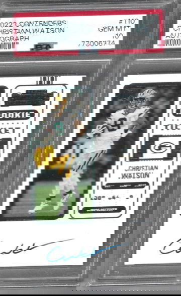 CHRISTIAN WATSON 2022 CONTENDERS ROOKIE AUTOGRAPH AUTO PSA 10 GEM MINT -PACKERS!