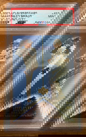 2002 Upper Deck Keys to the City Tom Brady Pedro Martinez Boston #K5 PSA 9 Pats