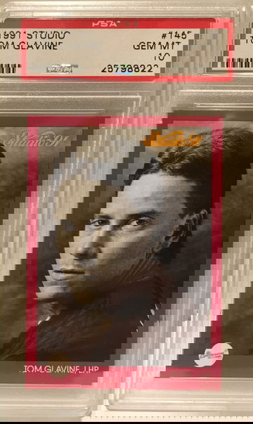 1991 Studio Tom Glavine #145 Rookie RC PSA 10 Braves