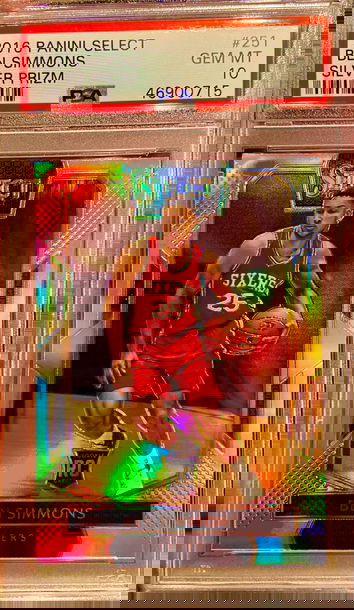 2016 Select Ben Simmons Silver Prizm Courtside RC PSA 10