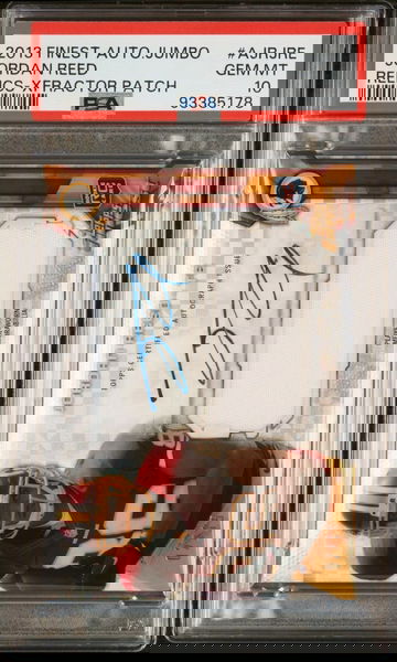 2013 Topps Finest #/15 Jordan Reed X-Fractor Rookie Jersey Auto RC  PSA 10