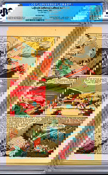 CAPTAIN AMERICA #3 CGC PG *FIRST STAN LEE STORY* SIMON & KIRBY 31st PG ONLY 1941