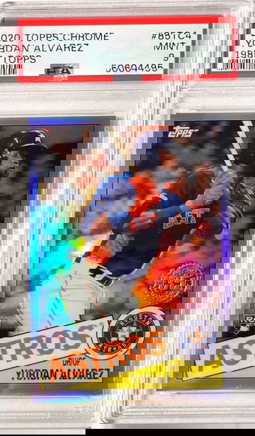 Yordan Alvarez 2020 Topps Chrome 1985 Topps RC PSA9 Mint