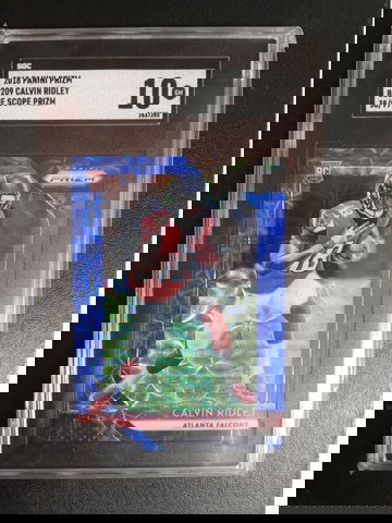 2018 Panini prizm Calvin Ridley #209 RC blue scope 38/99 SGC 10