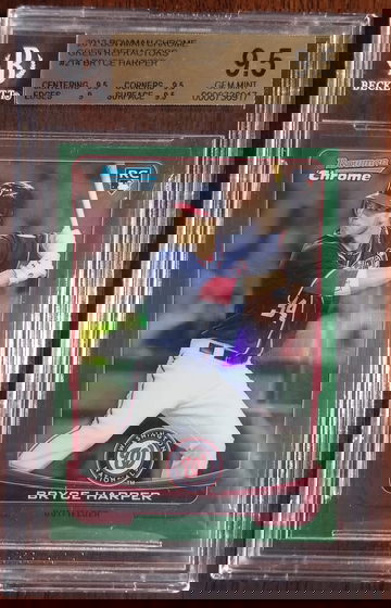 2012 Bowman Chrome Green Refractor Bryce Harper RC