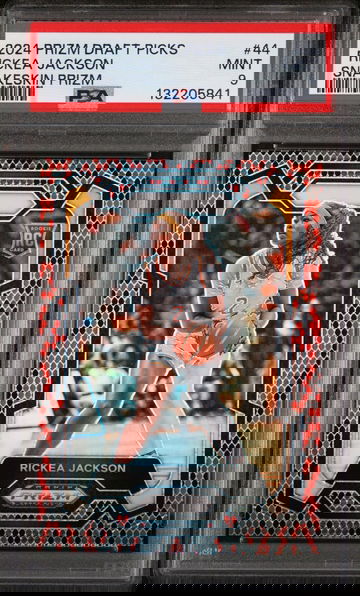 2024 Panini Prizm Draft Picks Snakeskin Prizm Rickea Jackson #44 PSA 9