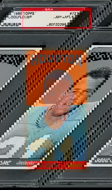 1965 Topps #72 Doug Cline  PSA 8  Oilers