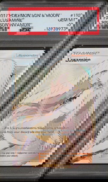 2017 Pokemon Sun and Moon Crimson Invasion Lusamine #110 PSA 10