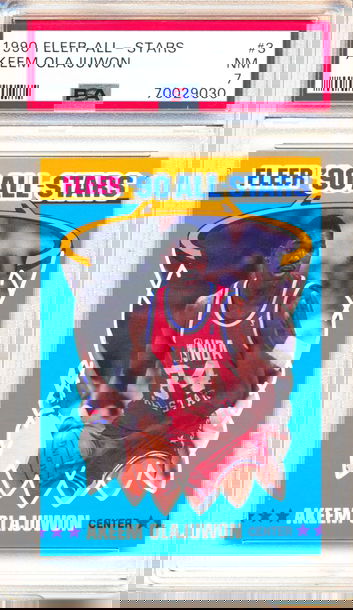 1990 Fleer All-Stars #3 Akeem Olajuwon PSA 7