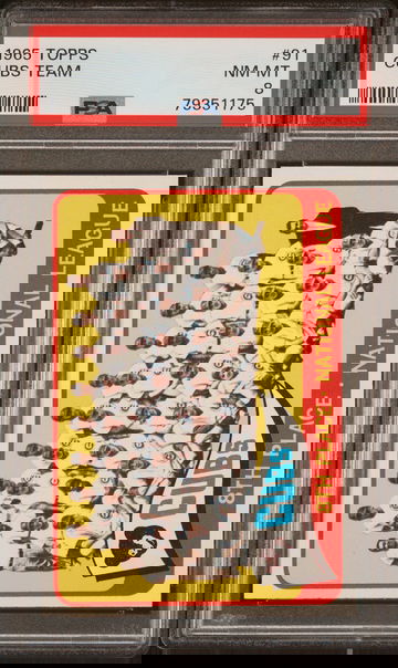 1965 Topps Cubs Team #91 PSA 8 NEW LABEL VINTAGE BASEBALL