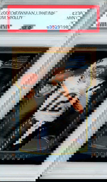 TOM BRADY 2000 Bowman Chrome #236 ROOKIE PSA 9 MINT Patriots Bucs