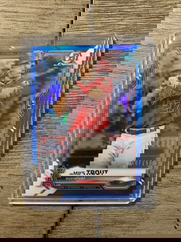 2021 Bowman Chrome Mike Trout Blue Refractor (140/150)