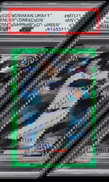 2020 Bowman Chrome Sapphire Green /50 Spencer Torkelson PSA 9