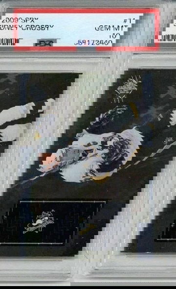 2009 UPPER DECK SPX #1 SIDNEY CROSBY CARD PENGUINS PSA 10 LOW POP