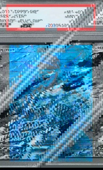 2017 Topps Fire #M-40 Derek Jeter Monikers Blue Chip PSA 9 POP 2