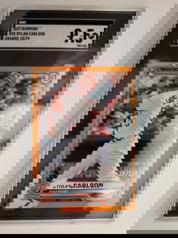 2021 Bowman Chrome Dylan Carlson RC Orange 18/25