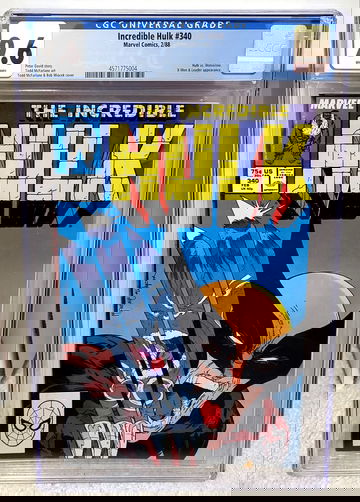 Incredible Hulk #340 (1988) CGC 9.6 - Iconic Wolverine cover Marvel Comics Key