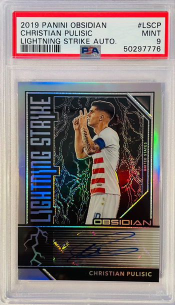 2019 Panini Obsidian Christian Pulisic Auto /35 PSA 9