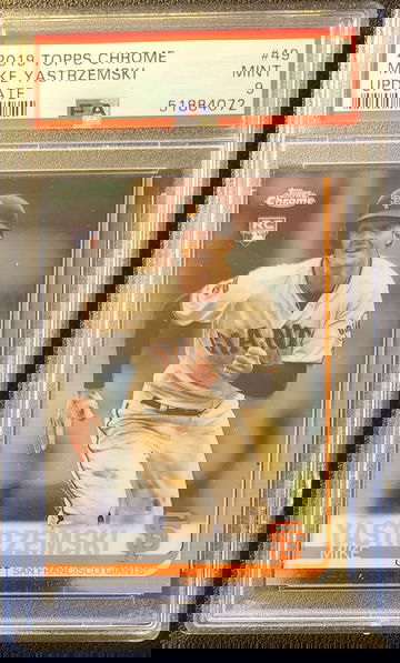 2019 Topps Chrome Update Mike Yastrzemski PSA 9