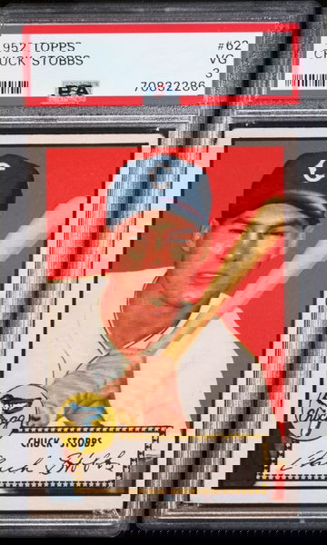 1952 Topps Red Back Chuck Stobbs #62 PSA 3