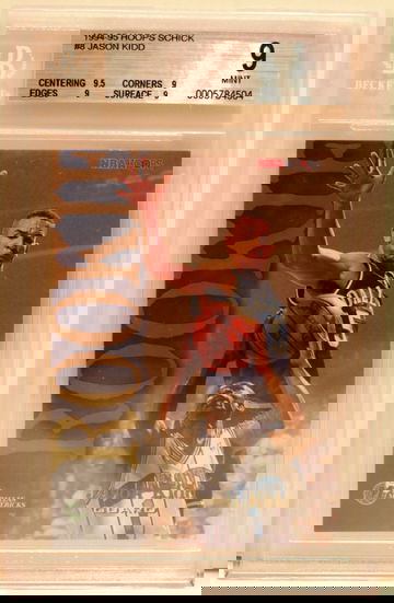 1994-95 Hoops Schick #8 Jason Kidd (ROOKIE) BGS 9 MINT (HIGHEST GRADED)