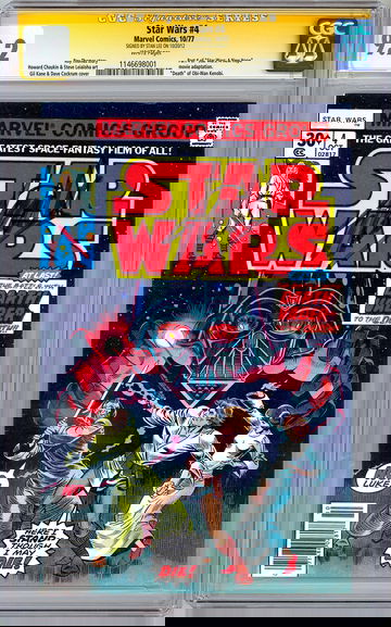 STAR WARS #4 CGC-SS 9.2 *SIGNED BY STAN LEE* PT 4 A NEW HOPE FILM ADAPTN 1977