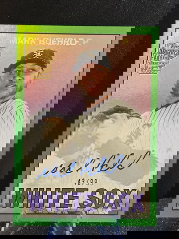 2025 Topps Archives  Mark Buehrle  ON CARD Auto  /99 Green  White Sox 1967