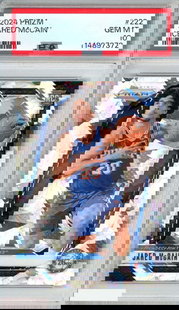 2024 PANINI PRIZM JARED MCCAIN #222 ICE ROOKIE RC 76ERS PSA 10 GEM MT
