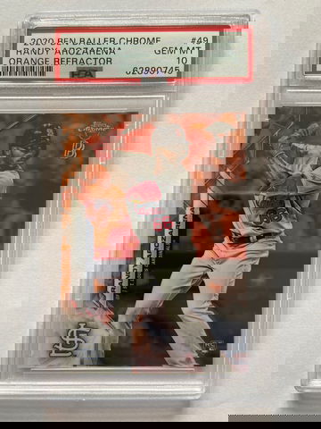 2020 Ben Baller Topps Chrome #49 Randy Arozarena /25 Orange Refractor PSA 10 Gem Mint