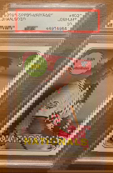 Juan Soto Topps Heritage RC PSA 10