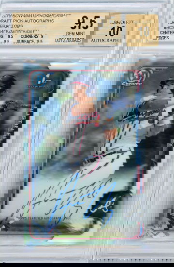 2015 Bowman Chrome Refractor Austin Riley Auto BGS 9.5