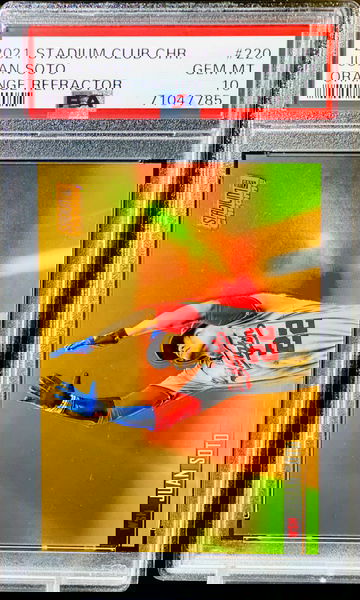 Juan Soto Orange Refractor PSA 10 POP 1 Stadium Club Chrome