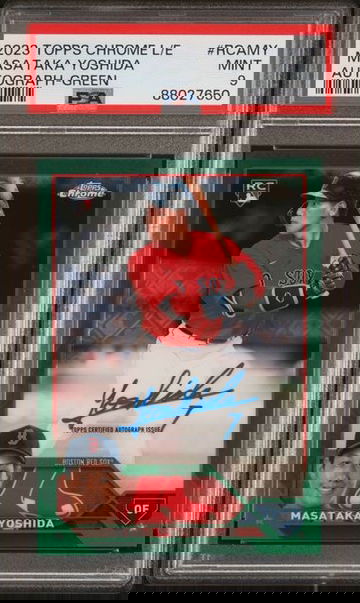 2023 Topps Chrome Logofractor Green Refractor Rookie Autograph #/99 #RCAMY PSA 9 [BL-3B.7]