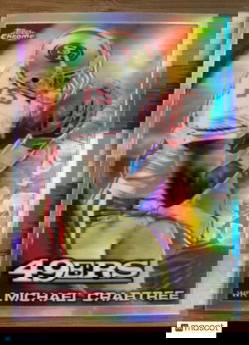 🔥2010 TOPPS CHROME MICHAEL CRABTREE #128 REFRACTOR SAN FRANCISCO 49ERS Z01