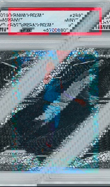 2019 Panini Prizm #249 Ja Morant - Layup (Variation) Fast Break (Disco) Prizm - PSA 9 (Rookie) Memphis Grizzlies (NBA)