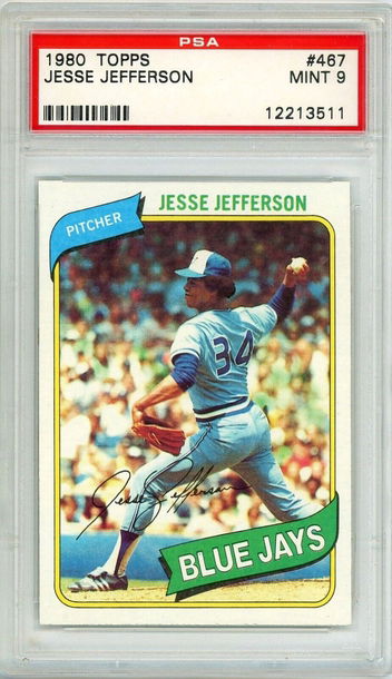 1980 Topps Jesse Jefferson #467 PSA 9 P1305