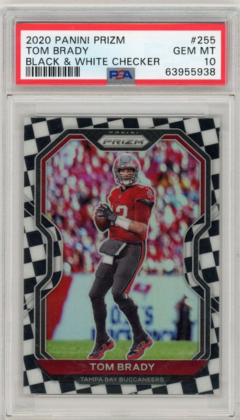 2021 Panini Prizm Tom Brady Black & White Checker PSA 10 Gem Mint