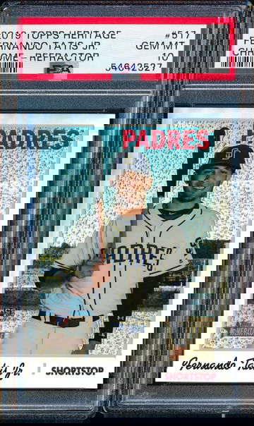 2019 Topps Heritage Fernando Tatis Jr. Chrome Refractor /569 - PSA 10 Gem Mint