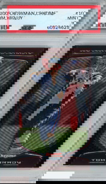 2009 BOWMAN CHROME TOM BRADY #10 NEW ENGLAND PATRIOTS PSA 9 MINT