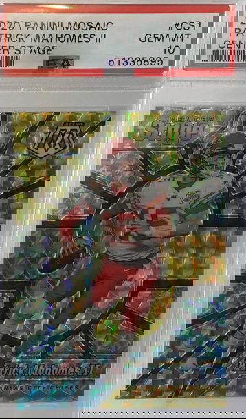 2020 Panini Mosaic Patrick Mahomes II Center Stage PSA 10-Gem Mint