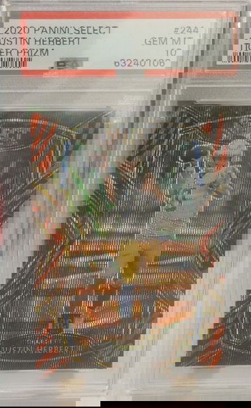2020 select Tiger Justin Herbert club level PSA 10 POP 3  