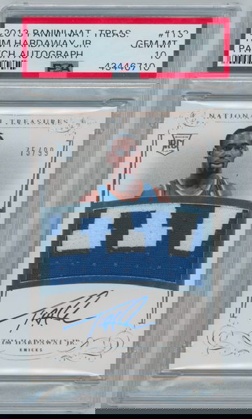 Tim Hardaway Jr 2013 Panini National Treasures #113 Rookie Patch Autograph #/99 PSA 10