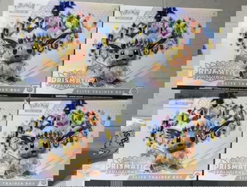 Pokémon Prismatic Evolutions ETB Sealed Lot of 4