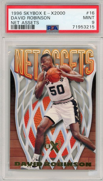 David Robinson 1996 Skybox e-X2000 Net Assets PSA 9