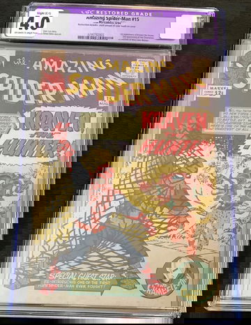 Amazing Spider-Man #15 CGC 4.0 RESTORED 1st appearance of Kraven