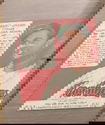 1952 Red Man Allstar Team #24 Early Winn with Tab Ex Mt